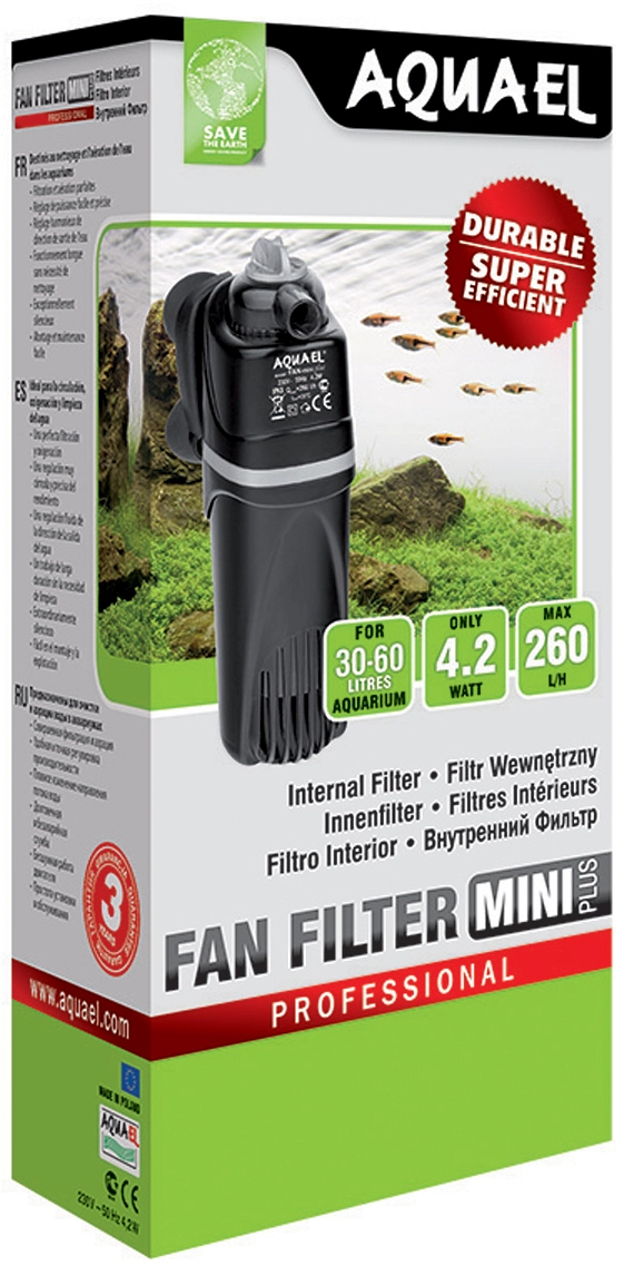 AquaEl Fan mini Plus filter EU 260 l/t